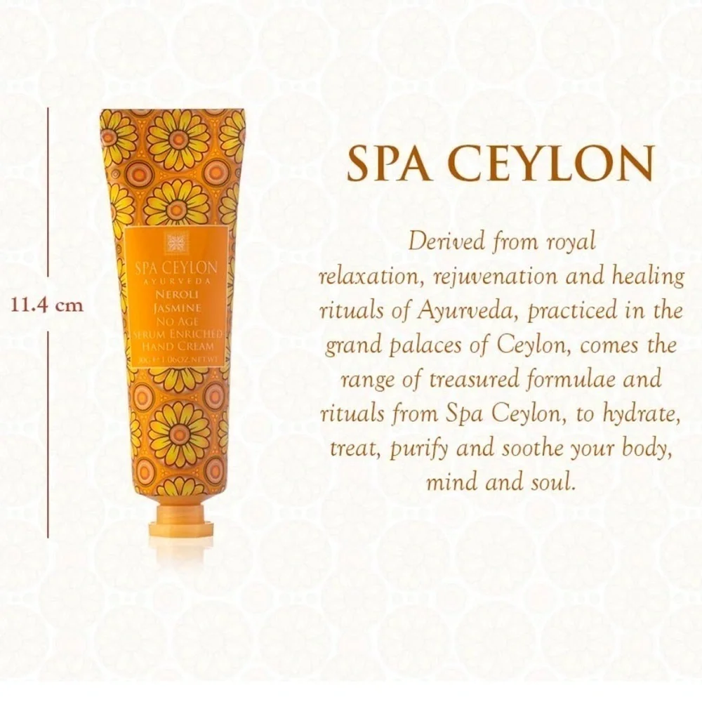 SPA CEYLON Neroli Jasmine No Age Serum Enriched Hand Cream Moisturizing Daily